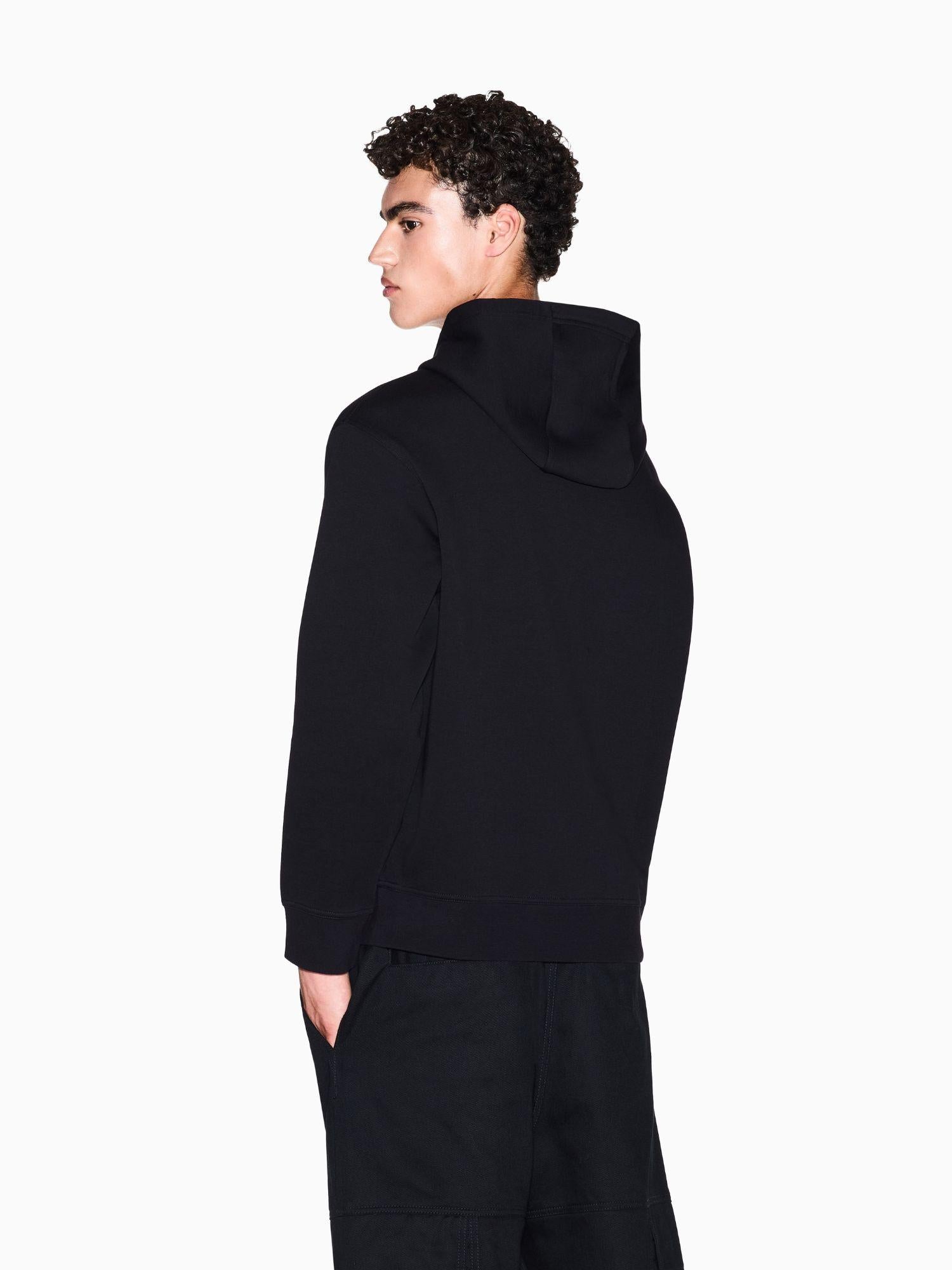 Armani Exchange felpa nera elegante con cappuccio da uomo con logo ricamato XM000369 AF10818 UC001 ARMANI EXCHANGE 