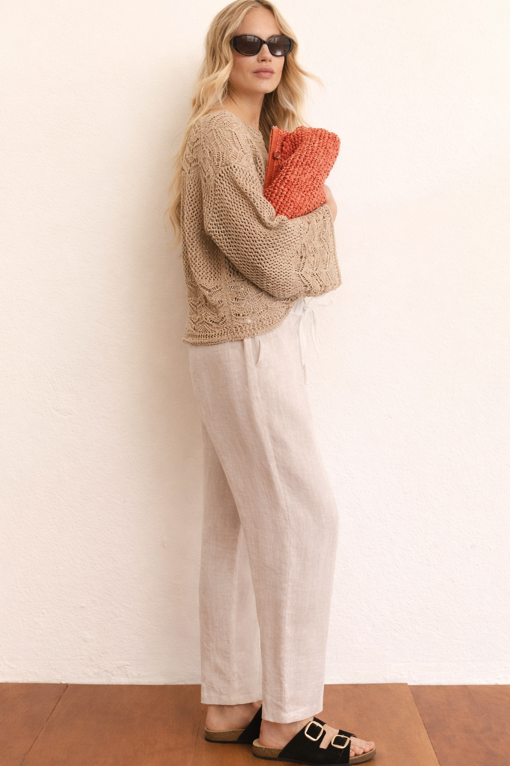 Emme Marella Pantalone Donna Emmsauna Ecru 2615131232200 004 EMME MARELLA 