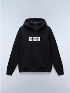 Napapijri Felpa con Cappuccio Box Logo Uomo Nero NP0A4I19 041 NAPAPIJRI 