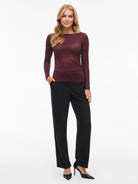 Vila Top Donna Obera Bordeaux 14108569 Purple VILA 