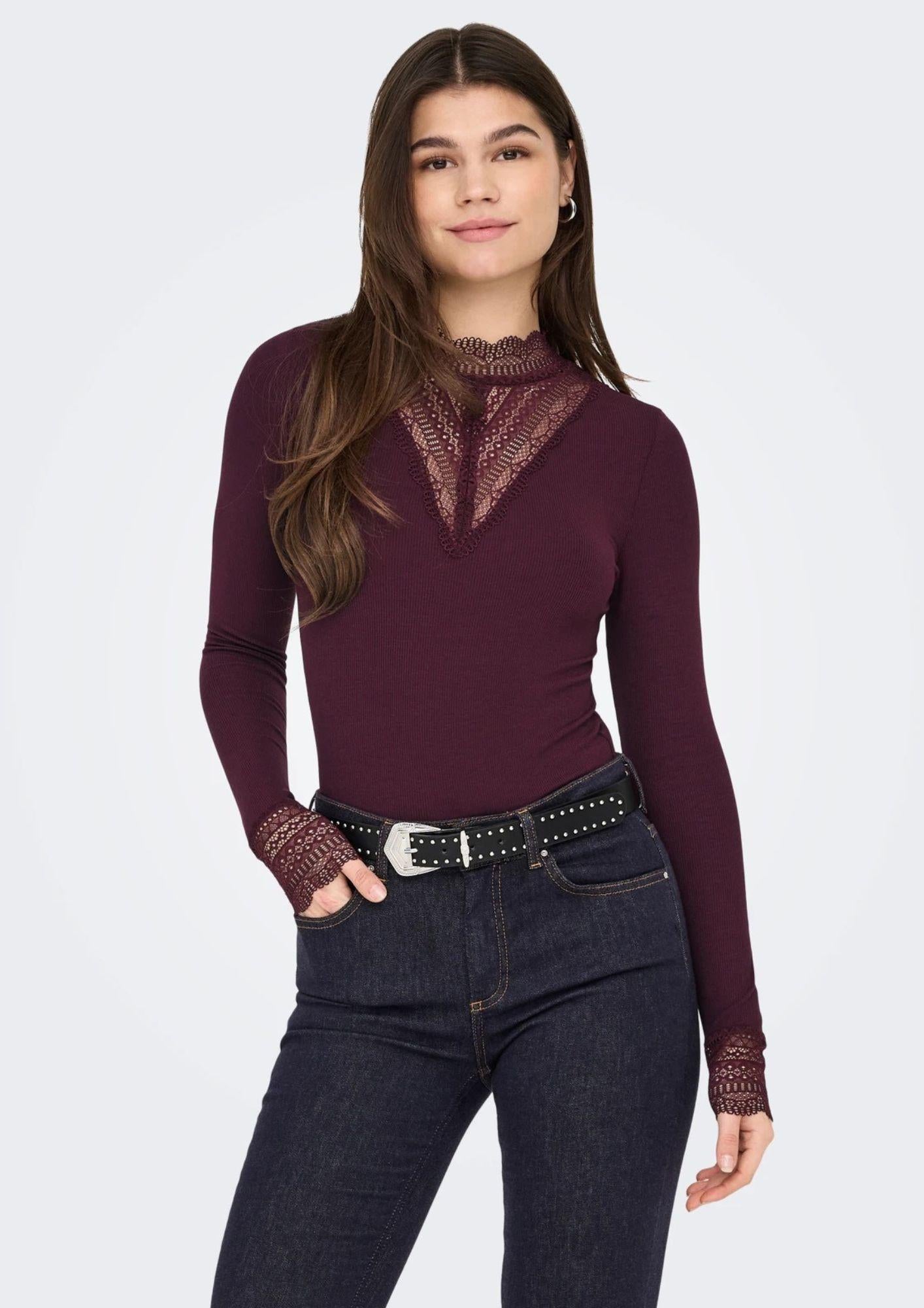 Only Top Donna Tilde Bordeaux 15207788 Port Royale ONLY 