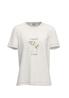 Emme Marella T-Shirt Donna Emmgola Bianca Stampa Aperitif 2615971072200 003 EMME MARELLA 