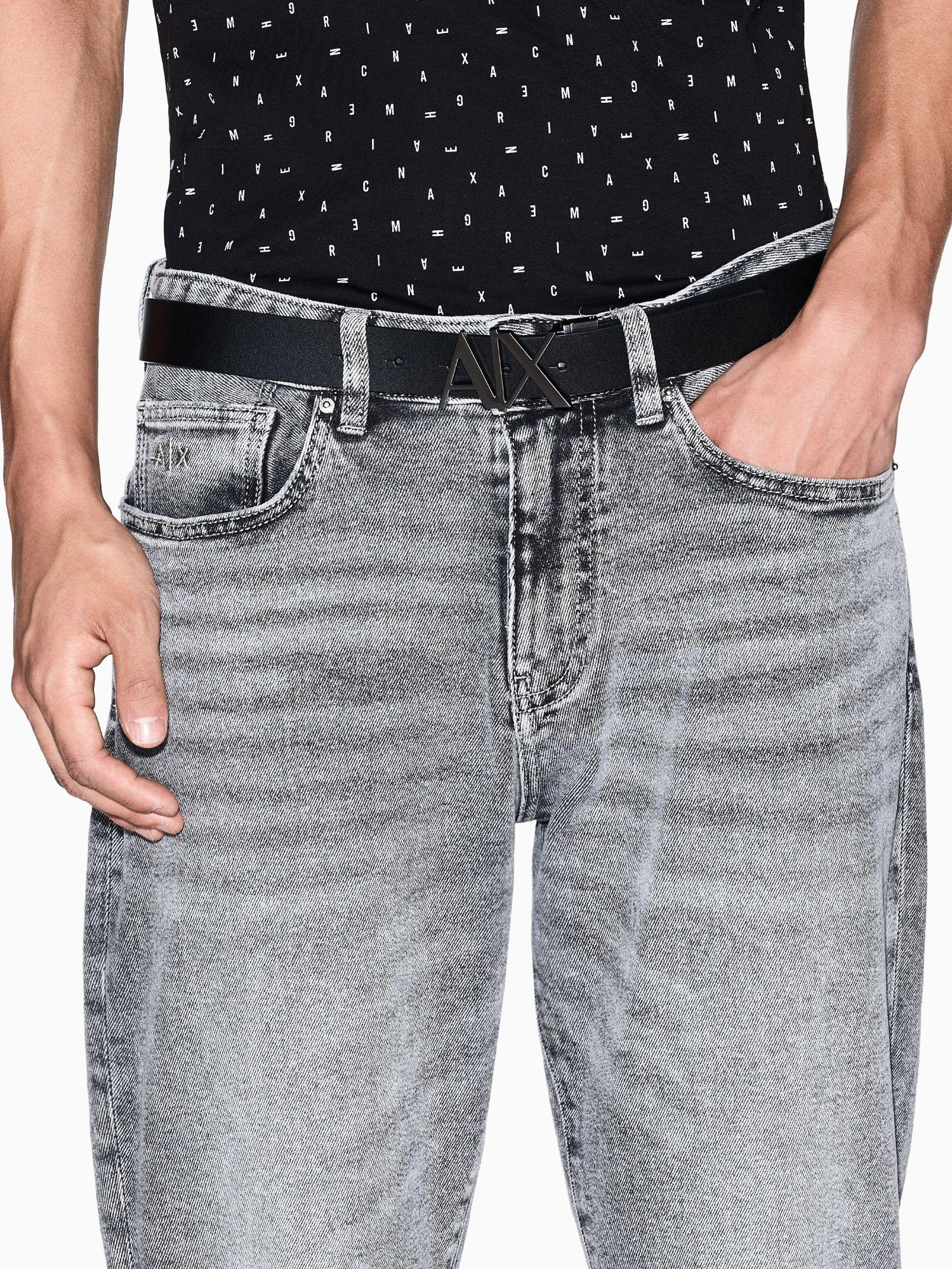 Armani Exchange Jeans slim fit in denim stretch Uomo Grigio XM000070 AF18823 M8088 ARMANI EXCHANGE 