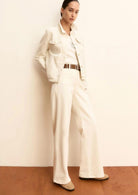 Emme Marella Pantalone Donna Emmbraschi Bianco Lana 2615131251200 001 EMME MARELLA 