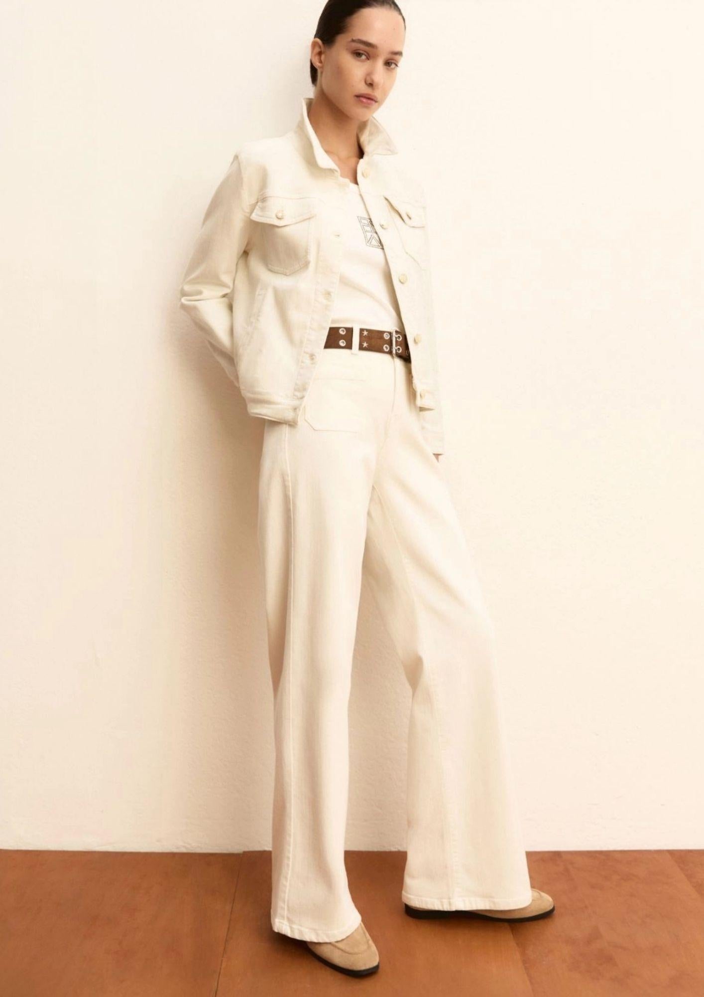 Emme Marella Pantalone Donna Emmbraschi Bianco Lana 2615131251200 001 EMME MARELLA 