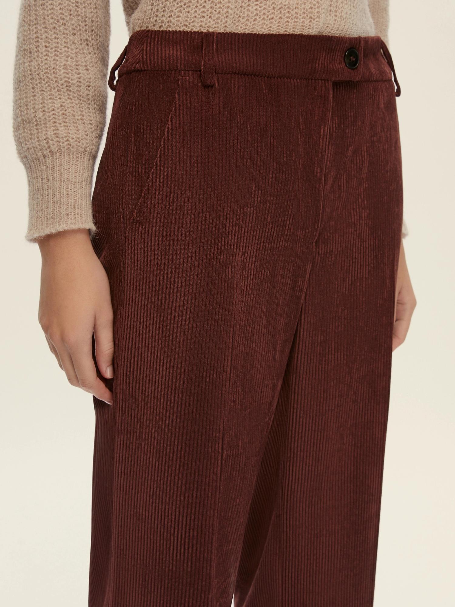 Emme Marella Pantalone dritto in velluto Donna Destino Bordeaux 2525136052200 004 EMME MARELLA 