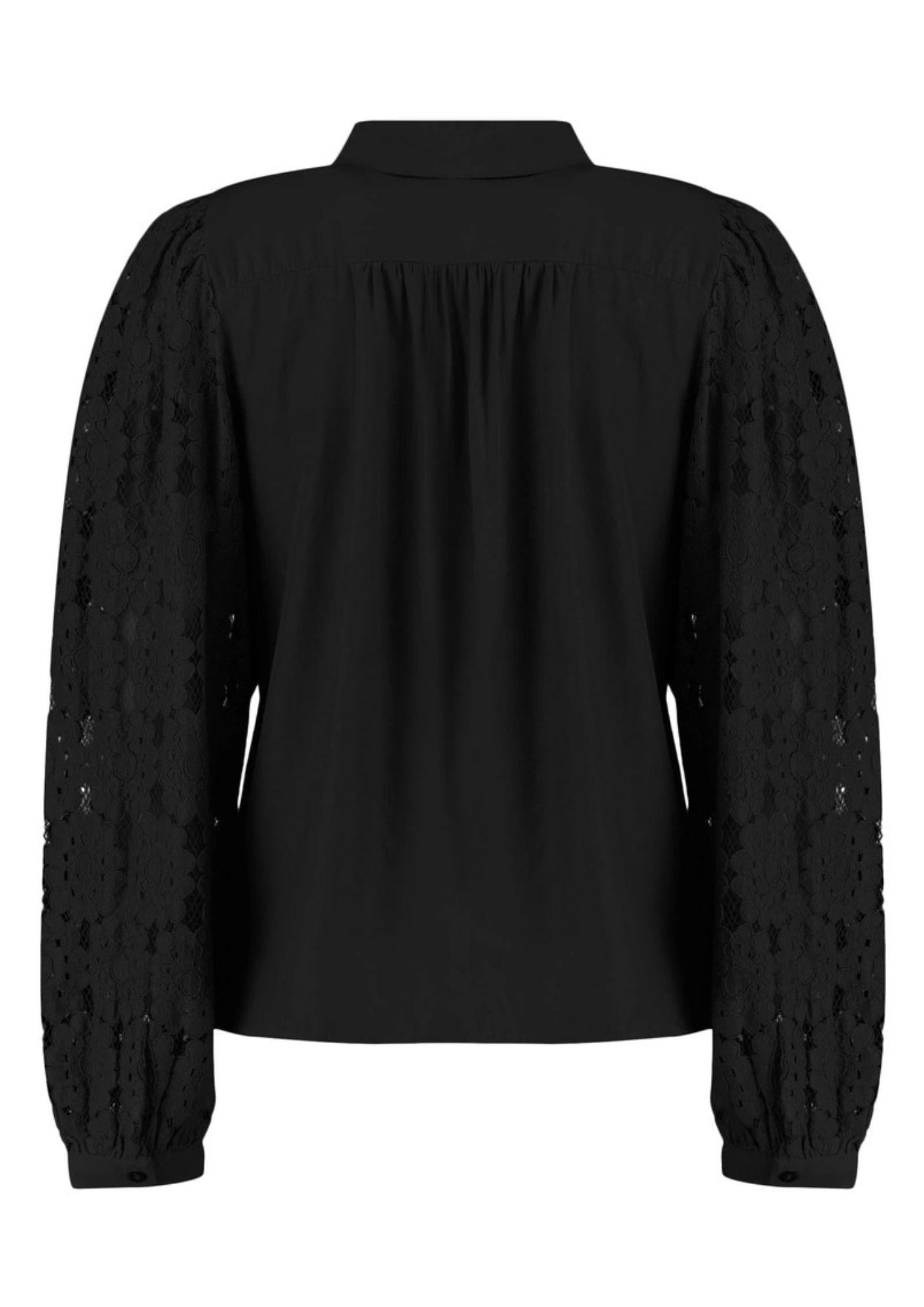 Vero Moda Camicia Donna Fabena Nera 10332693 Black TONE IN TONE LACE VERO MODA 