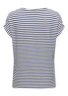 Only T-Shirt Donna Moster Bianca e Blu Naval Accademy 15206243 Naval Academy ONLY 
