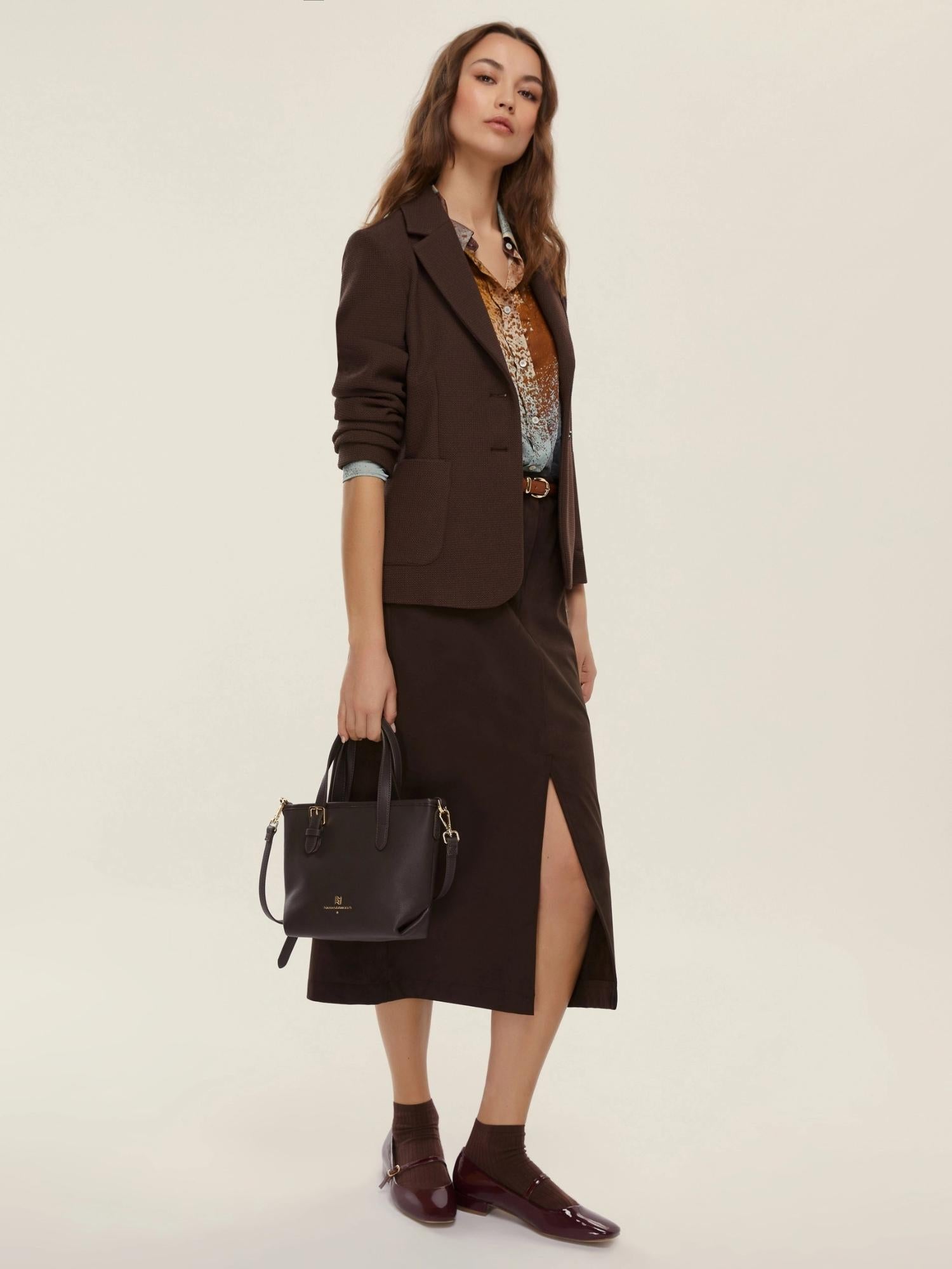 Emme Marella Gonna a tubino stretch Donna Dritto Testa di moro 2525776011200 005 EMME MARELLA 