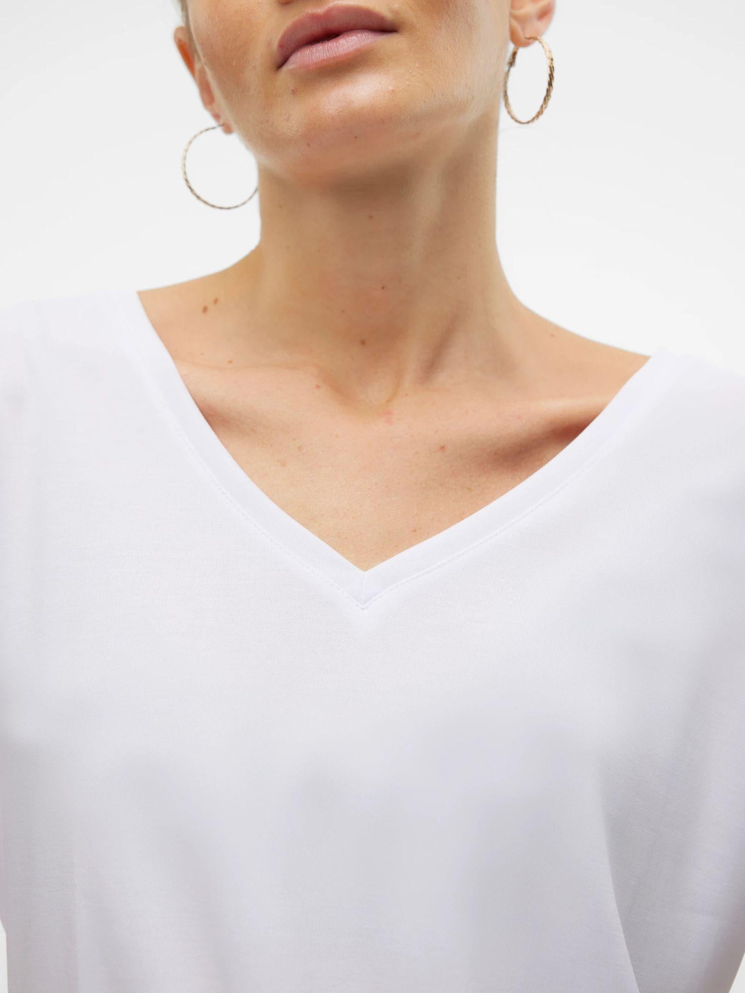 Vero Moda Top Donna Filli Bianco 10247666 Bright White VERO MODA 