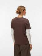 Vero Moda T-Shirt Donna Chocolate Martini Vmpaulina 10316991 CHOCOLATE MARTINI VERO MODA 