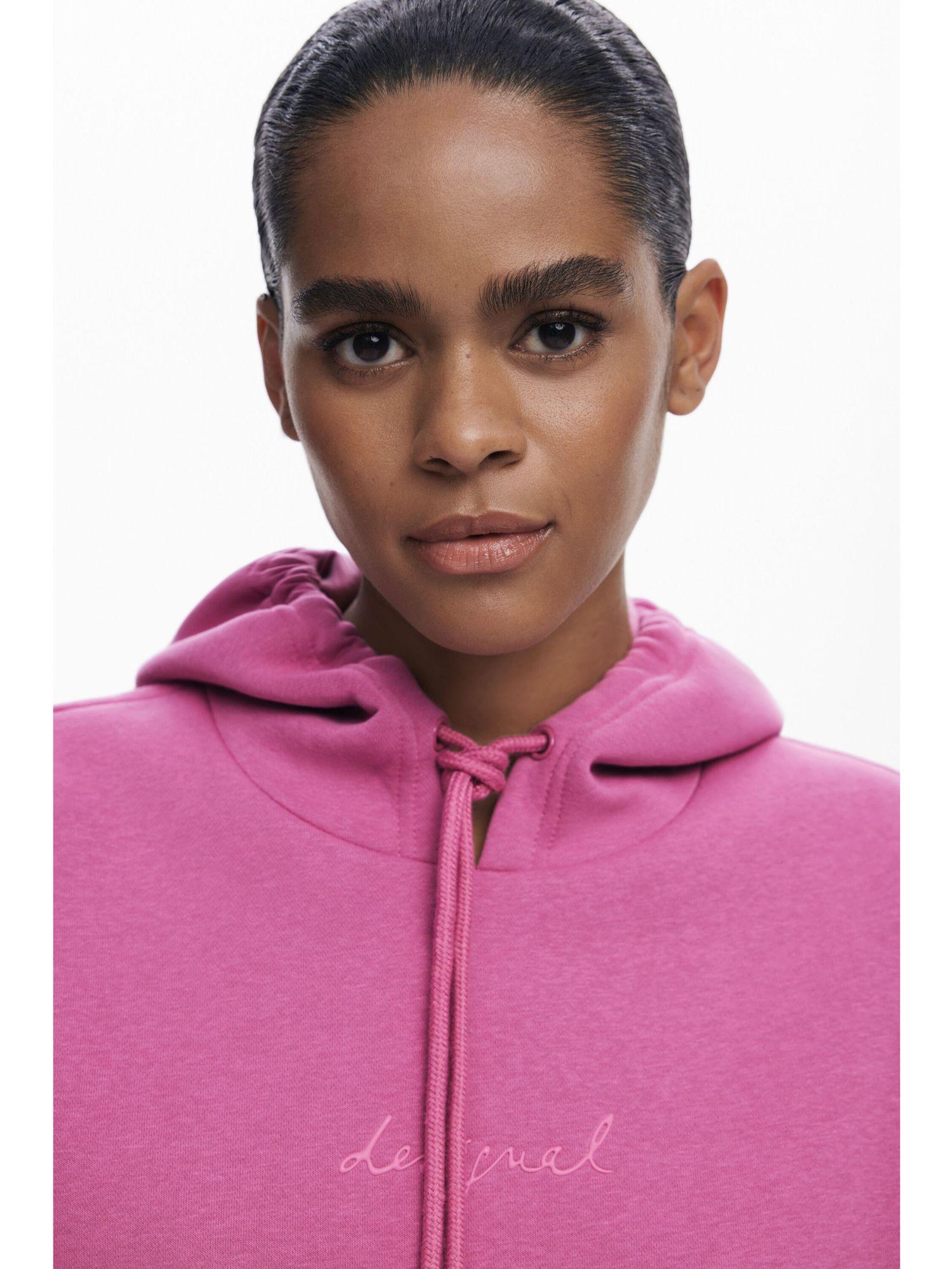 Desigual Felpa con cappuccio e logo Donna Rosa 25WWSK13 3191 DESIGUAL 