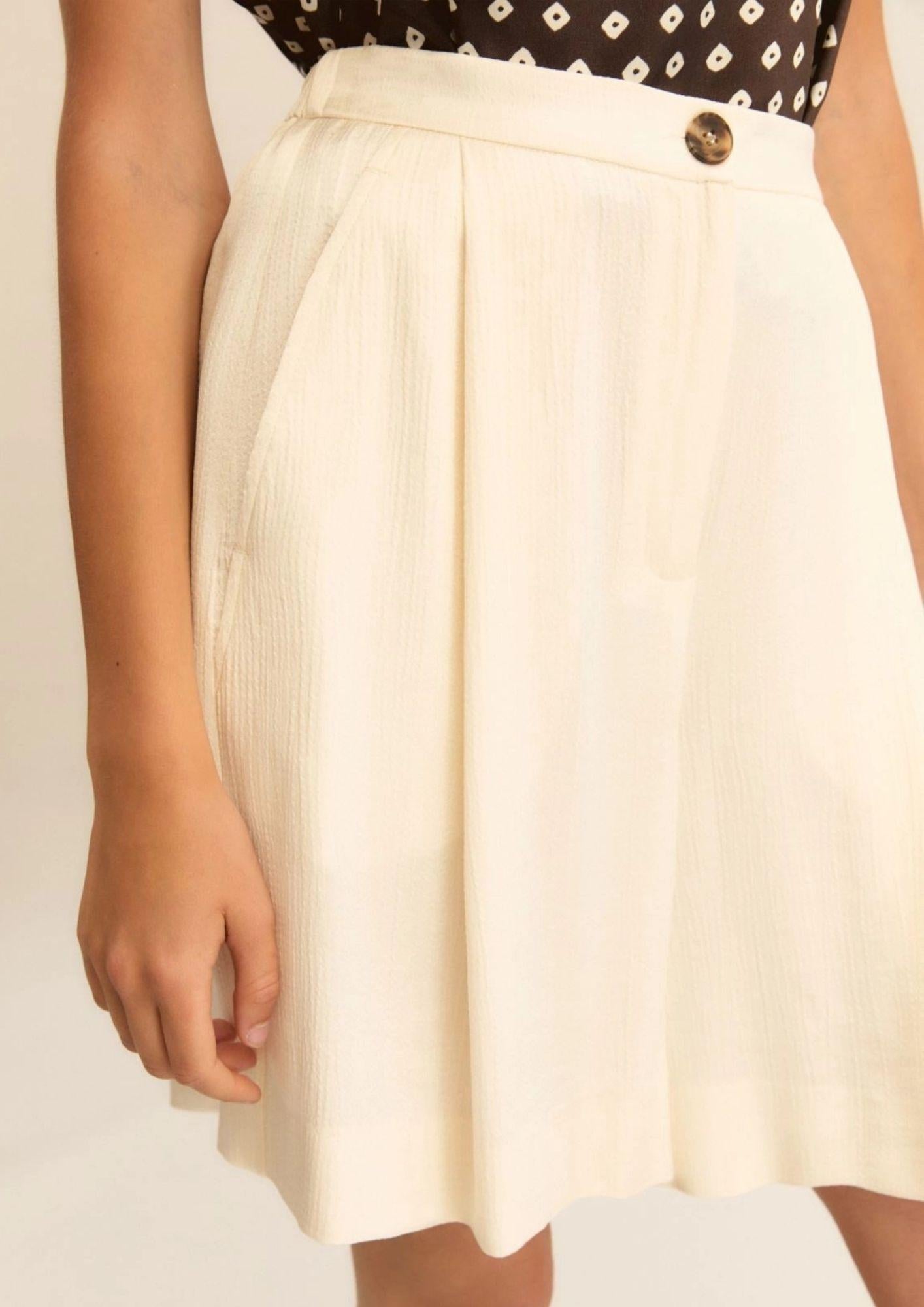 Emme Marella Bermuda Donna Emmlamine Bianco Lana 2615141021200 001 EMME MARELLA 