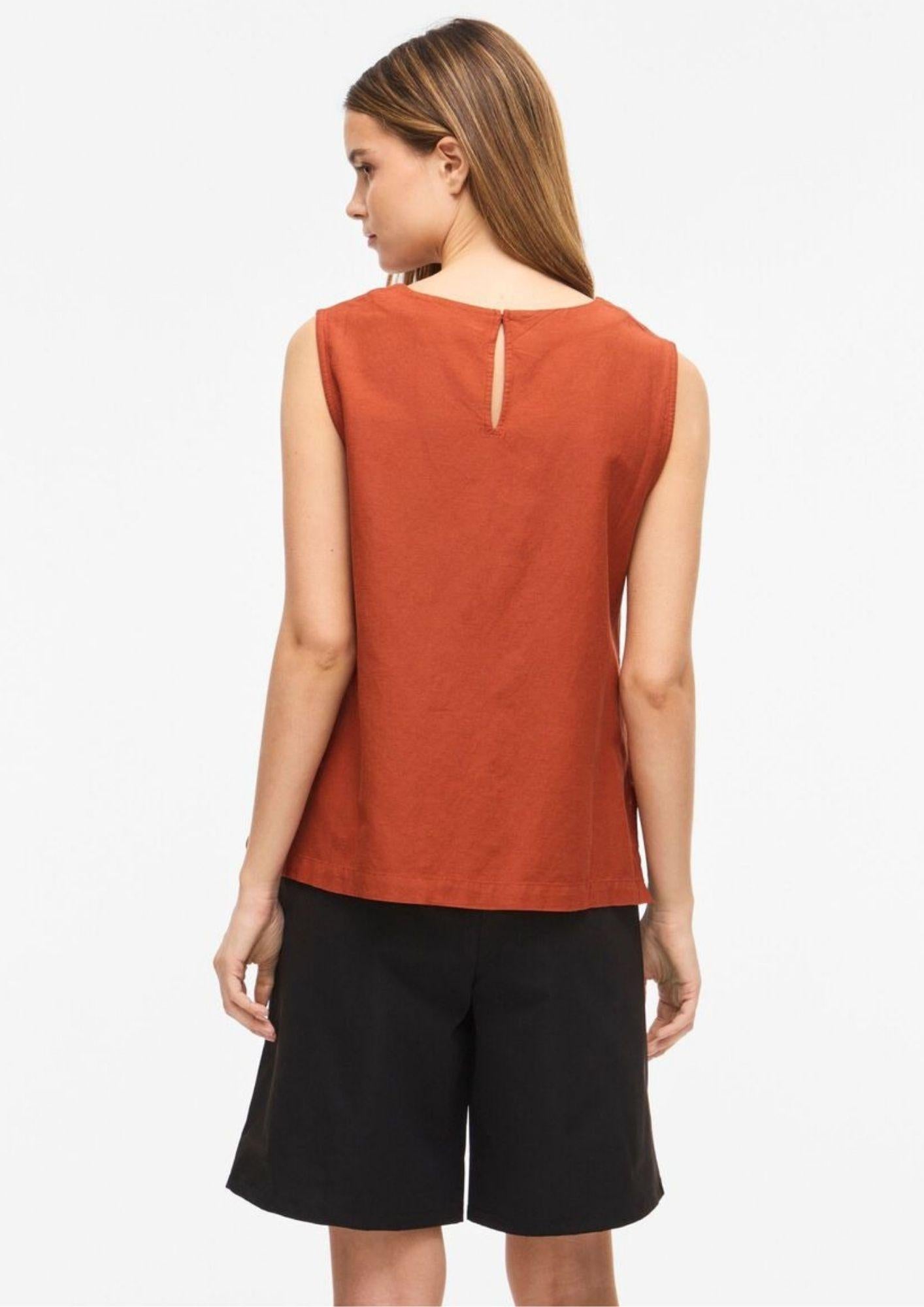 Vila Top Donna Prisilla Arancio 14113501 Burnt Brick VILA 