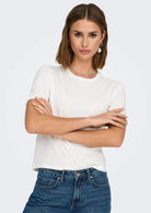 Jacqueline De Yong T-Shirt Donna Rex Bianca 15344612 Cloud Dancer JACQUELINE DE YONG 