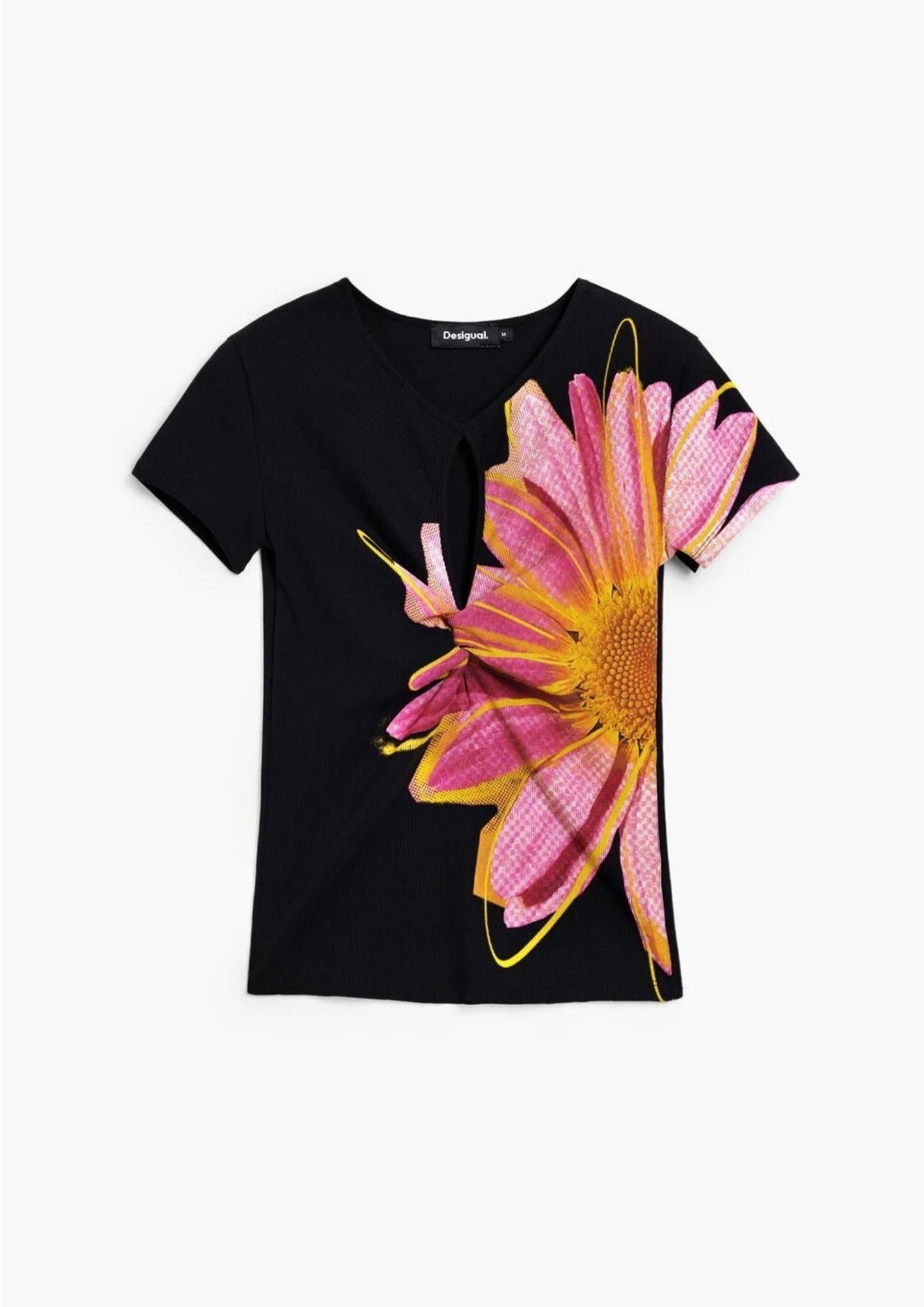 Desigual T-Shirt Donna Dublin Nera 26SWTK05 2000 DESIGUAL 