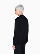 Armani Exchange Polo in maglia di lana e cotone Uomo Nero XM001915 AF14008 UC001 ARMANI EXCHANGE 