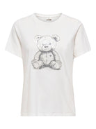 Jacqueline De Yong JDYBIBBI T-shirt Donna Bianco Cloud Dancer 15356686 Cloud Dancer TEDDYBEAR JACQUELINE DE YONG 