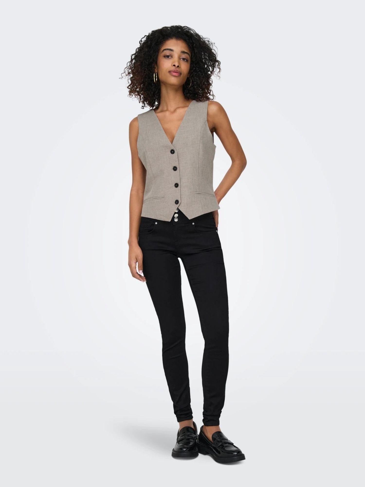 Only Gilet Donna Fungi Onllinda 15336753 Fungi MELANGE ONLY 