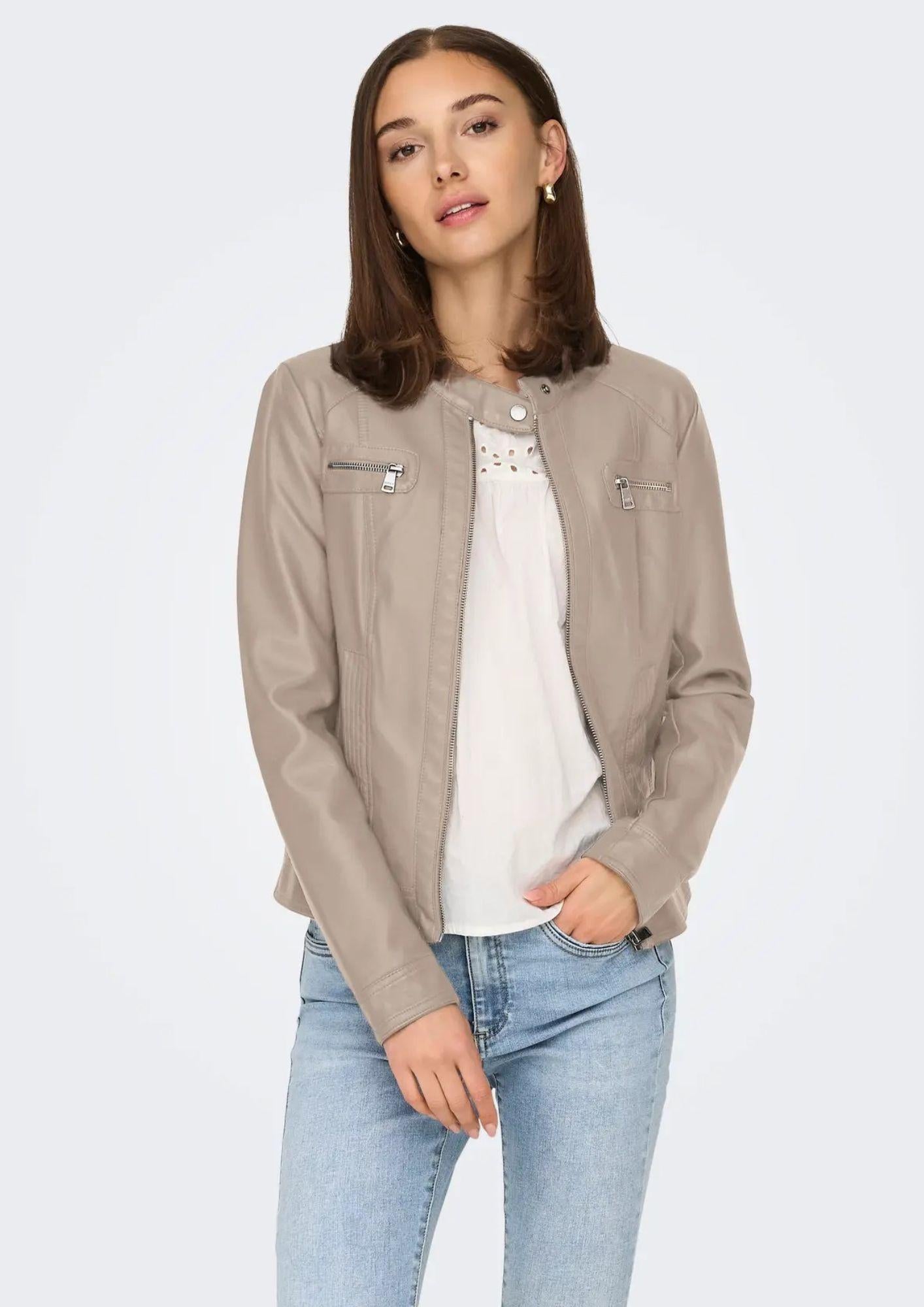 Only Giubbino Donna Bandit Beige 15081400 String ONLY 