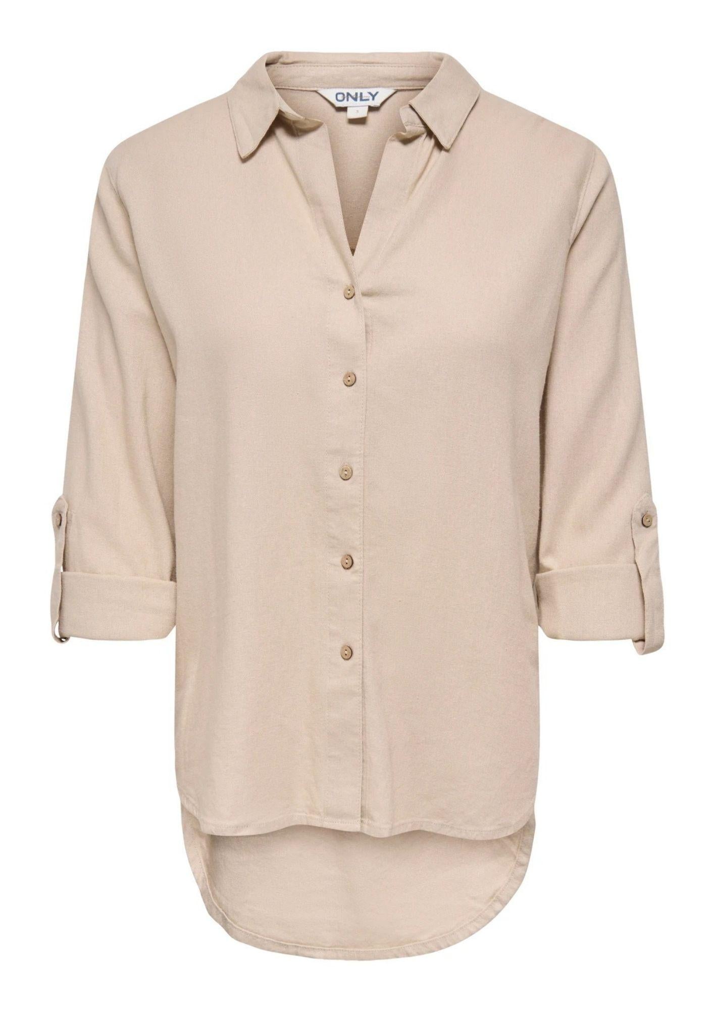Only Camicia Donna Goa Beige 15363991 Oxford Tan ONLY 