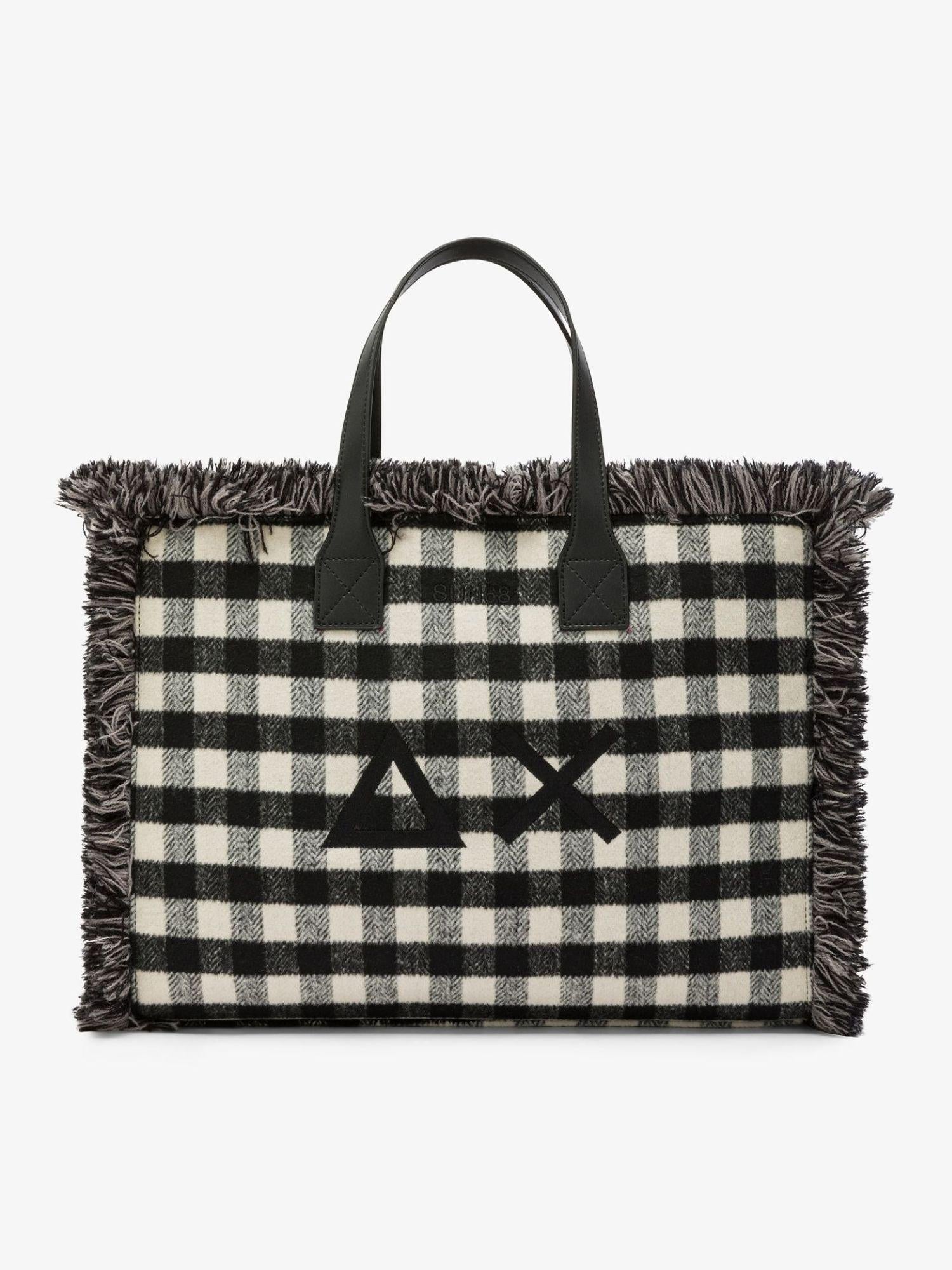 Sun68 Borsa Donna Cali Midi Tartan Nero X45213 11 SUN68 