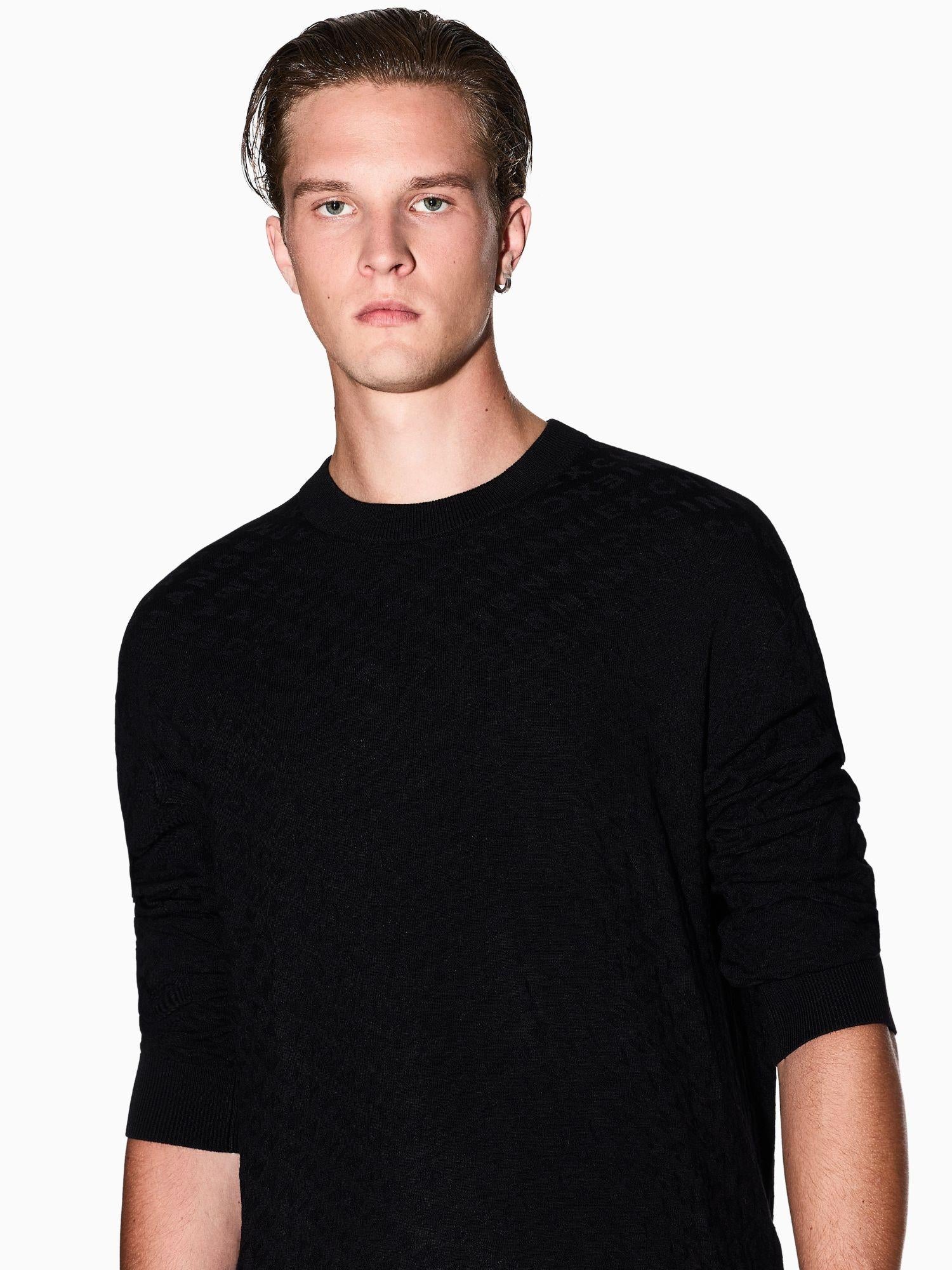 Armani Exchange Maglione girocollo in misto viscosa Uomo Nero XM001316 AF10454 UC001 ARMANI EXCHANGE 