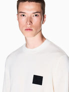 Armani Exchange Maglione girocollo con patch Uomo Bianco XM001329 AF11982 U0009 ARMANI EXCHANGE 
