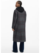 Desigual Cappotto tartan con cappuccio Donna Nero 25WWEW13 2007 DESIGUAL 