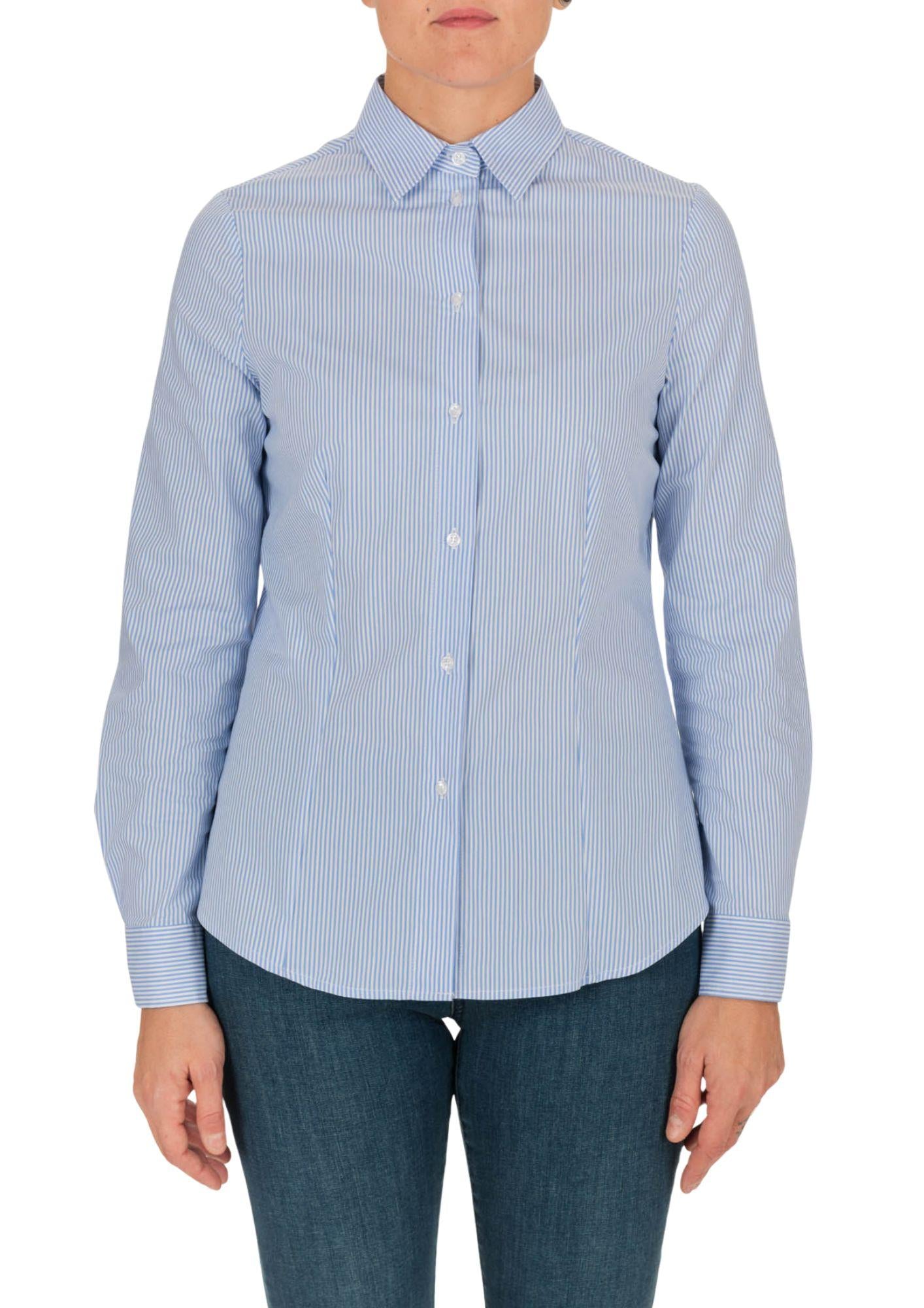 Diana Gallesi Camicia Donna Bianco e Blu a Righe 5233R102880N 1 DIANA GALLESI 