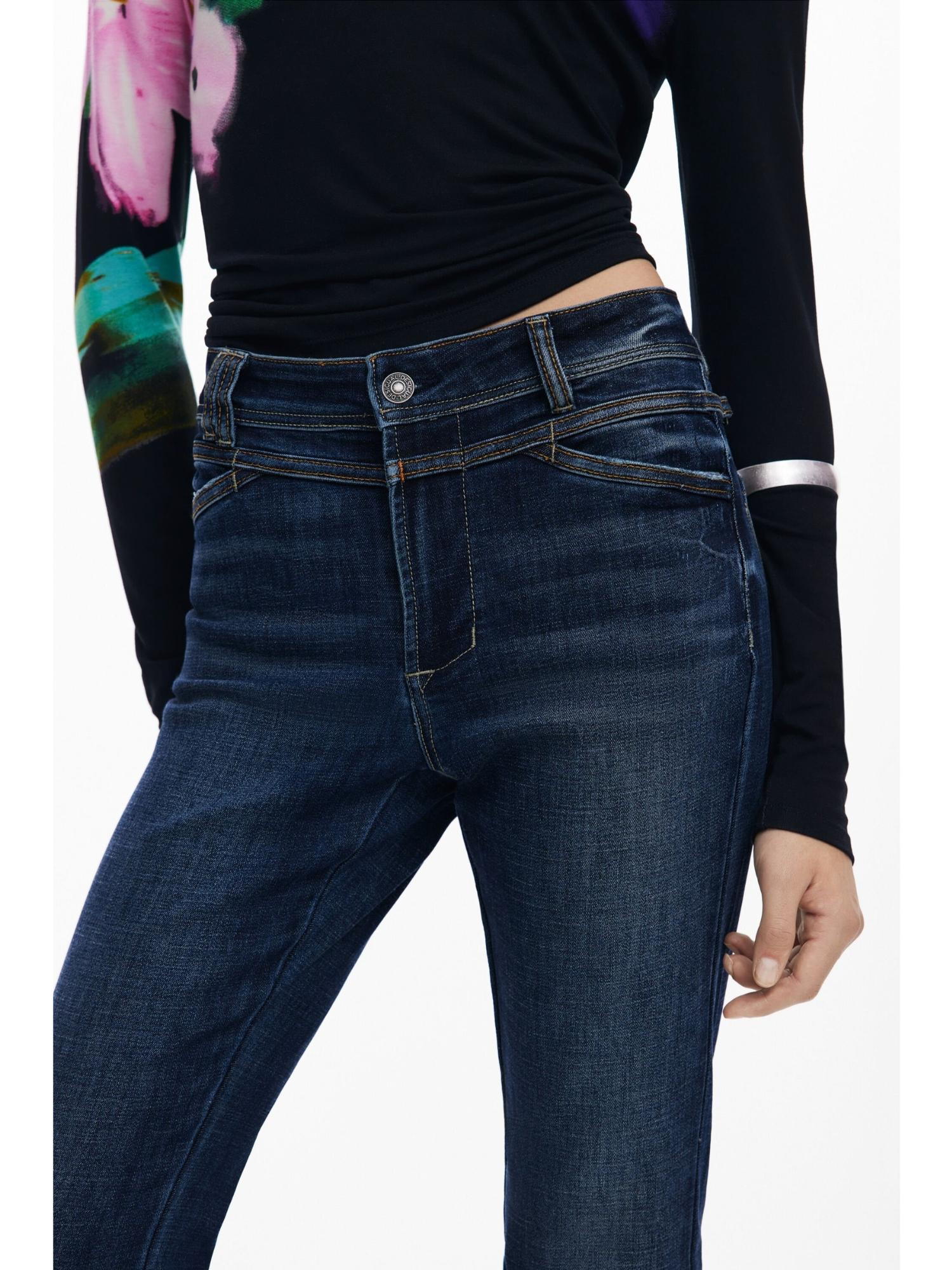 Desigual Jeans a zampa lavati Donna Blu 25WWDD09 5008 DESIGUAL 