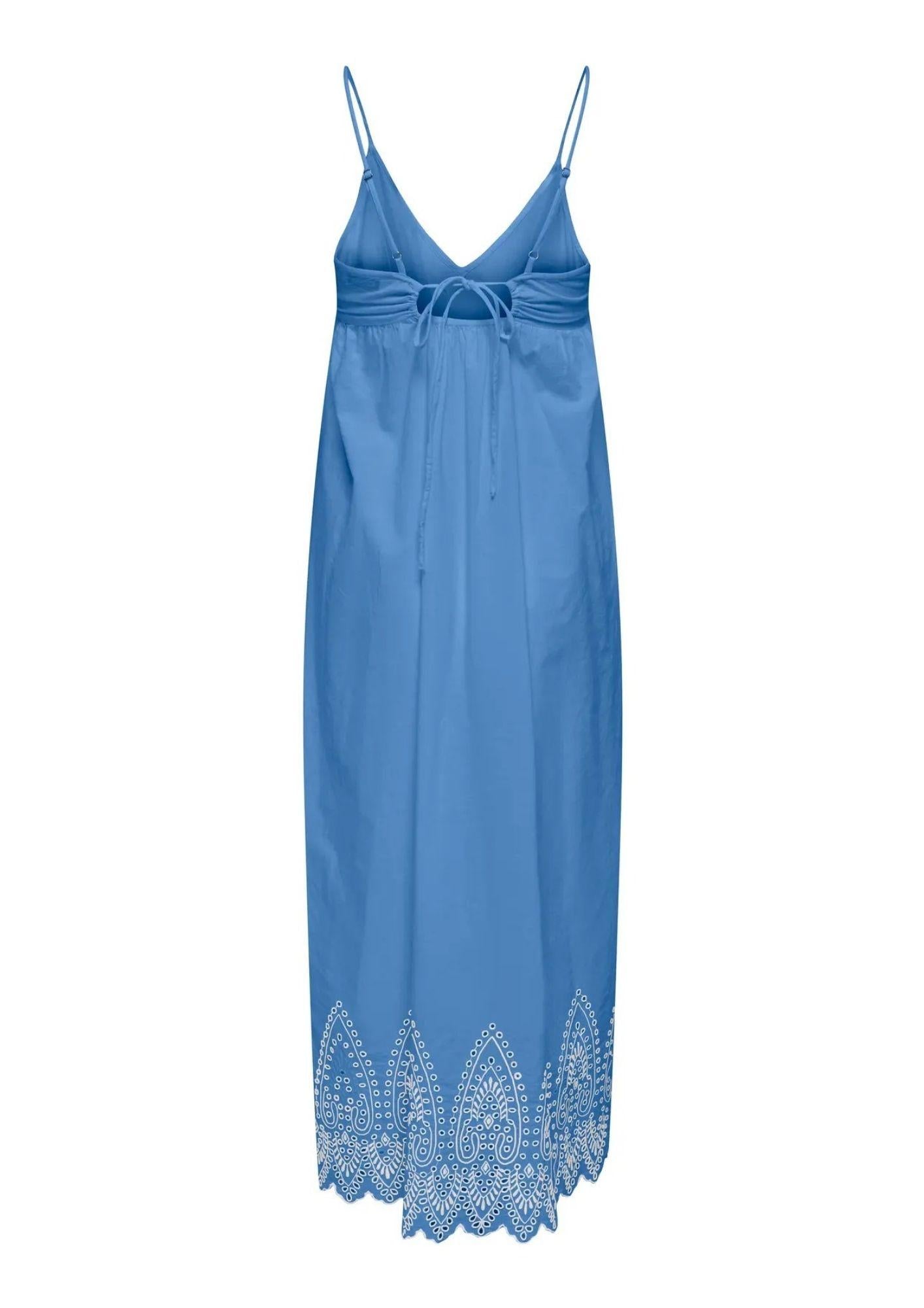 Only Abito Donna Tullum Azzurro 15369128 Blue Bonnet ONLY 