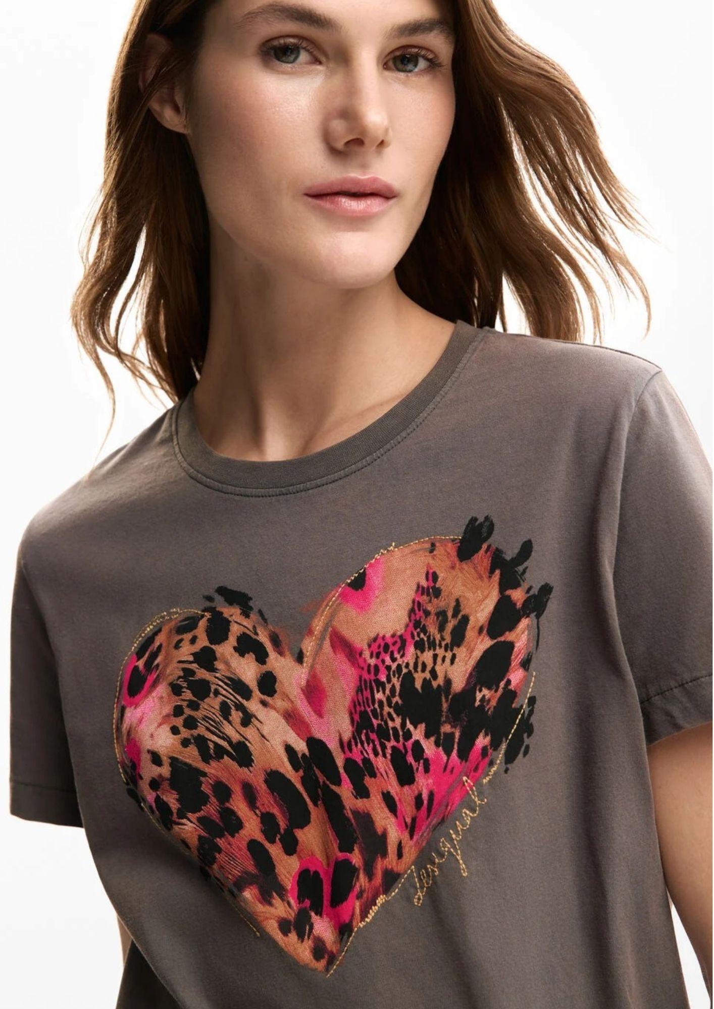 Desigual T-Shirt Donna Tiger Cor Grigia 26SWTK53 2001 DESIGUAL 