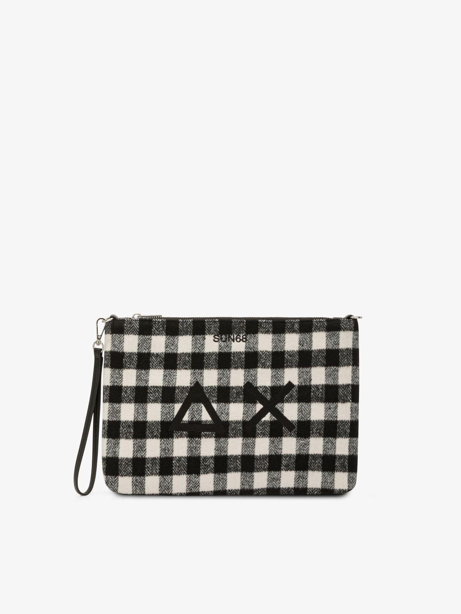 Sun68 Pochette Tartan Nera Scacchi X45212 11 SUN68 