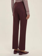 Emme Marella Pantalone dritto in jersey Donna Flare Bordeaux 2525786031200 002 EMME MARELLA 