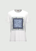 Emme Marella T-Shirt Donna Emmracconto Bianca Stampa Blu Foulard 2615971051200 001 EMME MARELLA 