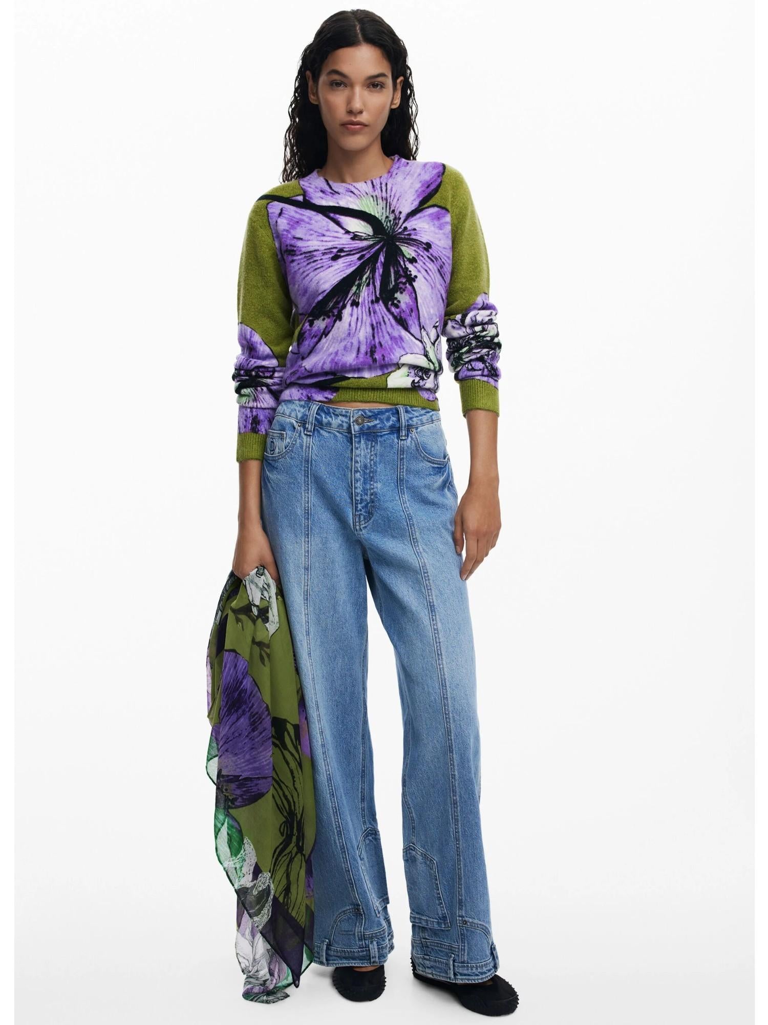 Desigual Foulard disegnato da Mr. Christian Lacroix Donna Blu 25WAWA02 4000 DESIGUAL 