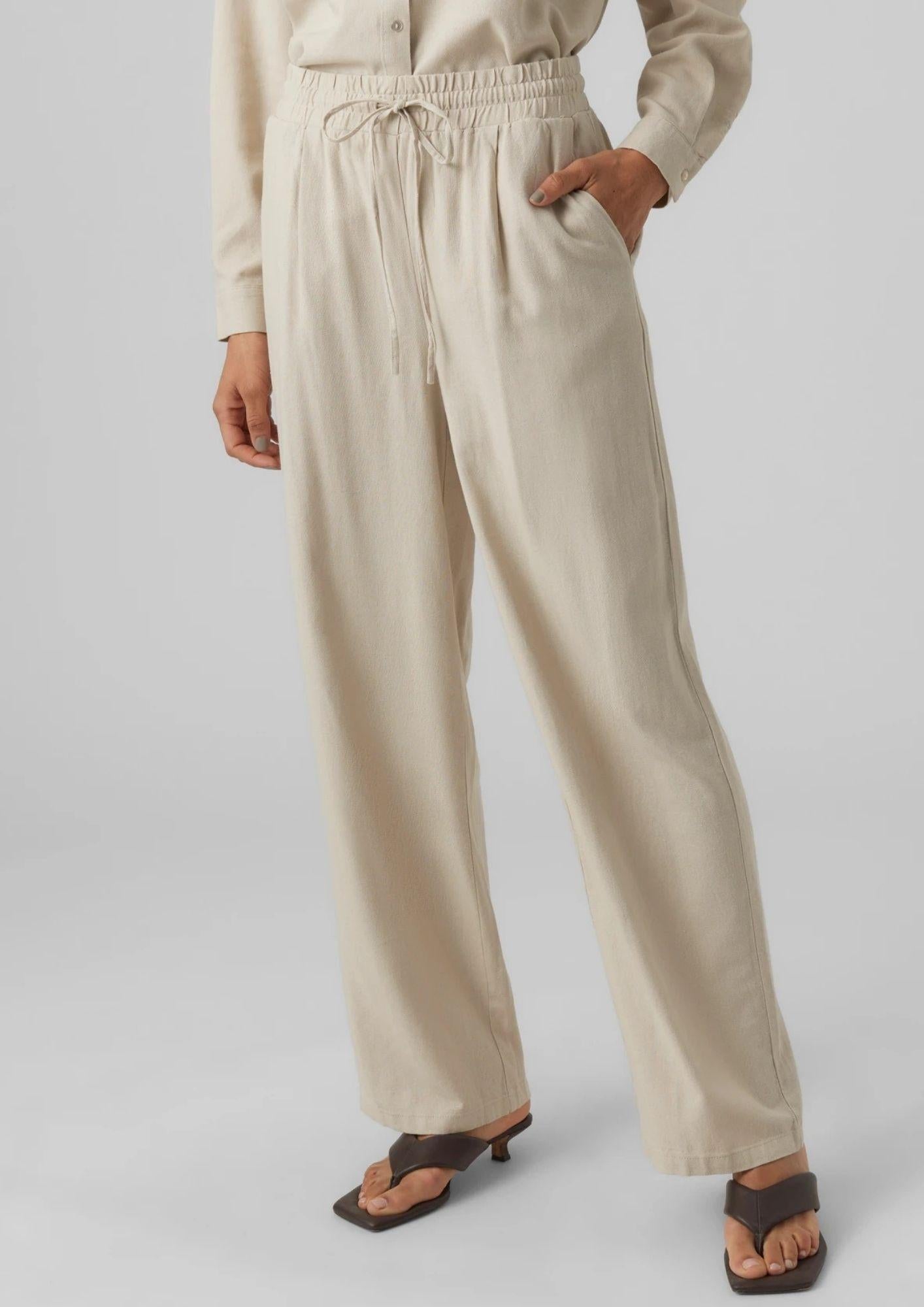 Vero Moda Pantalone Donna Jesmilo Grigio 10287363 Silver Lining VERO MODA 