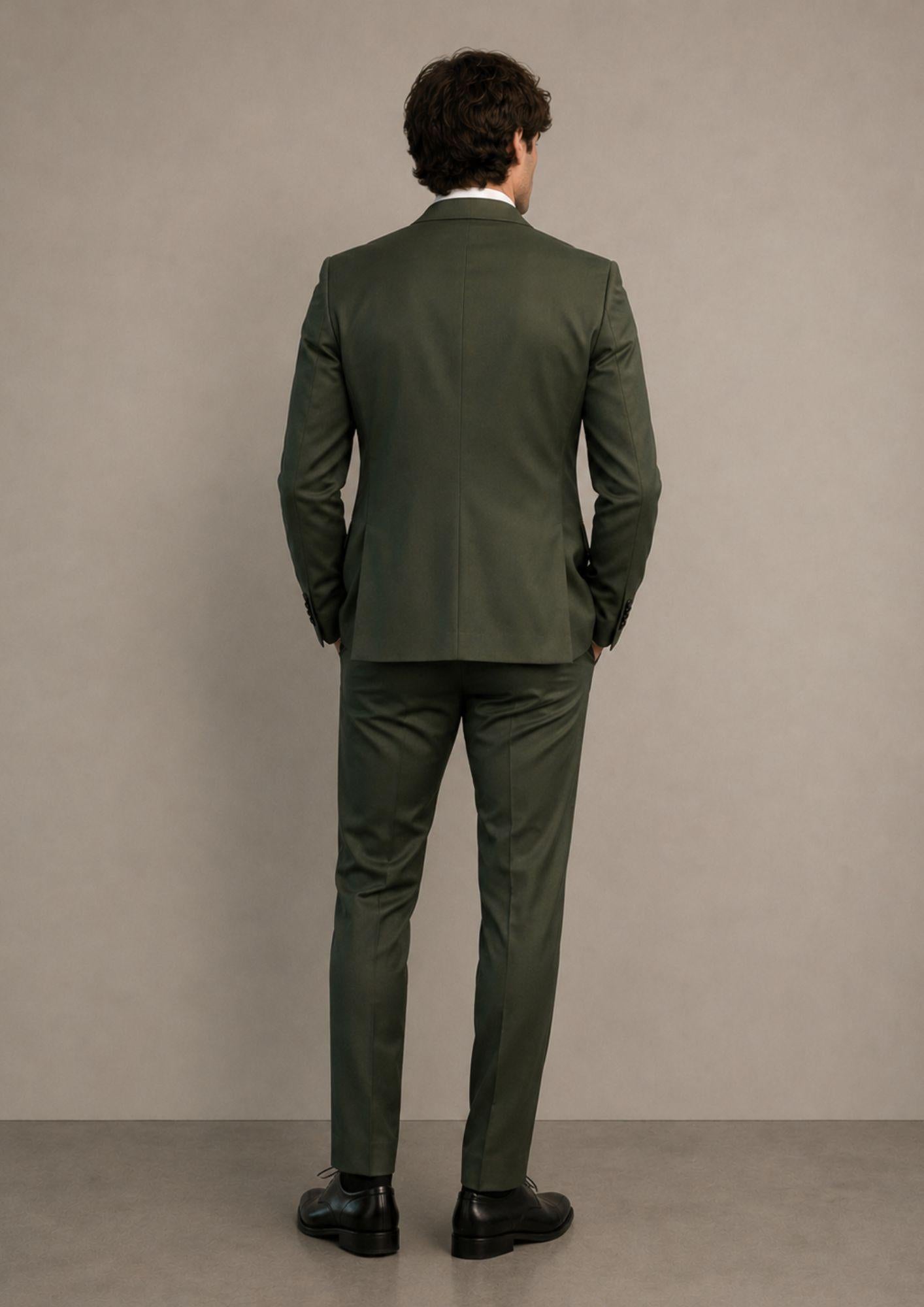 Sergio Cipriani Abito Uomo Grisaglia Verde GT-10132 VERDE718 SERGIO CIPRIANI 