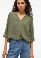 Vila Top Donna Vijosa Verde 14102906 Olivine VILA 