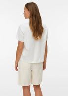 Vero Moda T-Shirt Donna Sola Bianca Stampa Sunflower 10341979 Snow White SUNFLOWER VERO MODA 
