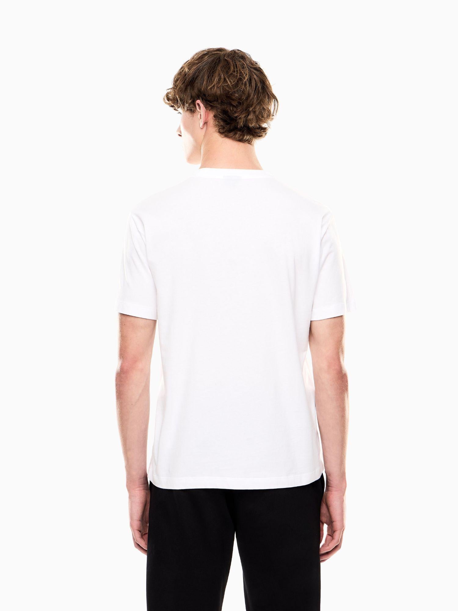 EA7 Emporio Armani T-shirt Logo Series in cotone con maxi logo Uomo Bianco 7M001189 AF17789 U0002 EA7 EMPORIO ARMANI 
