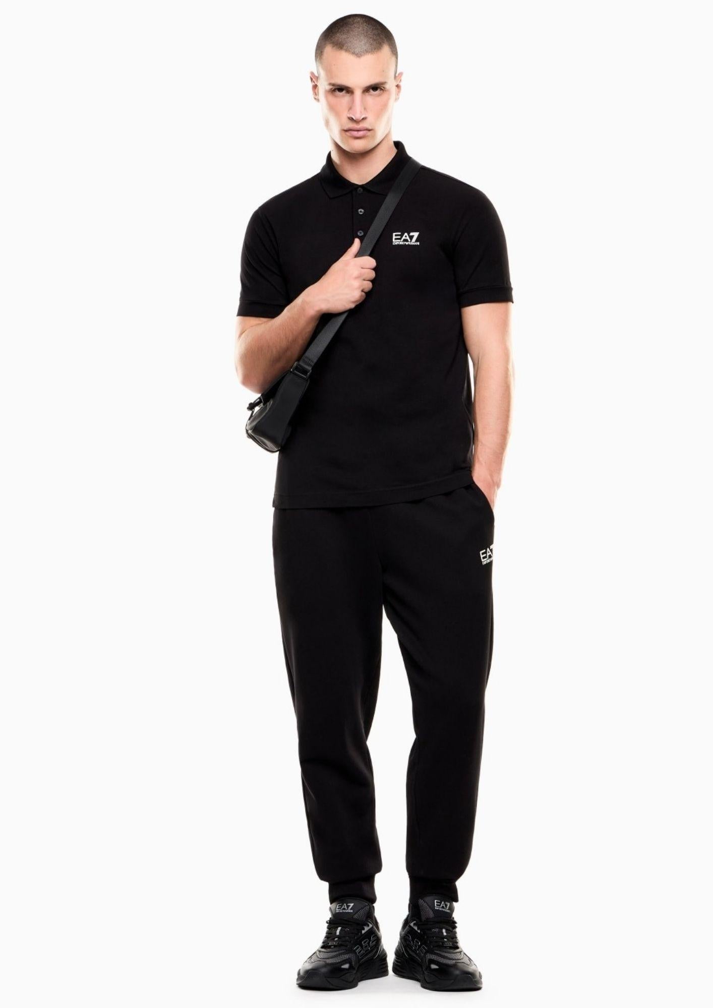 EA7 Emporio Armani Polo Uomo Nera 8NPF14 PJVQZ 1200 EA7 EMPORIO ARMANI 
