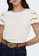 Jacqueline De Yong Top Donna Hannah Bianco 15312609 Cloud Dancer JACQUELINE DE YONG 