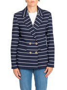 Diana Gallesi Giacca Donna Blu e Bianca R211R002312N 01 DIANA GALLESI 