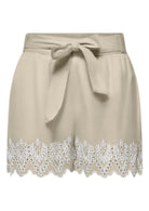 Only Shorts Donna Tulum Grigio Oliva 15368893 Olive Gray BRIGHT WHITE EMB ONLY 