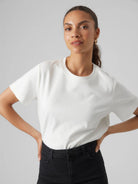 Aware T-Shirt Donna Bianco Awnaima 10294544 Snow White VERO MODA 