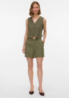 Vero Moda Top Donna Caia Verde 10333795 Deep Lichen Green VERO MODA 