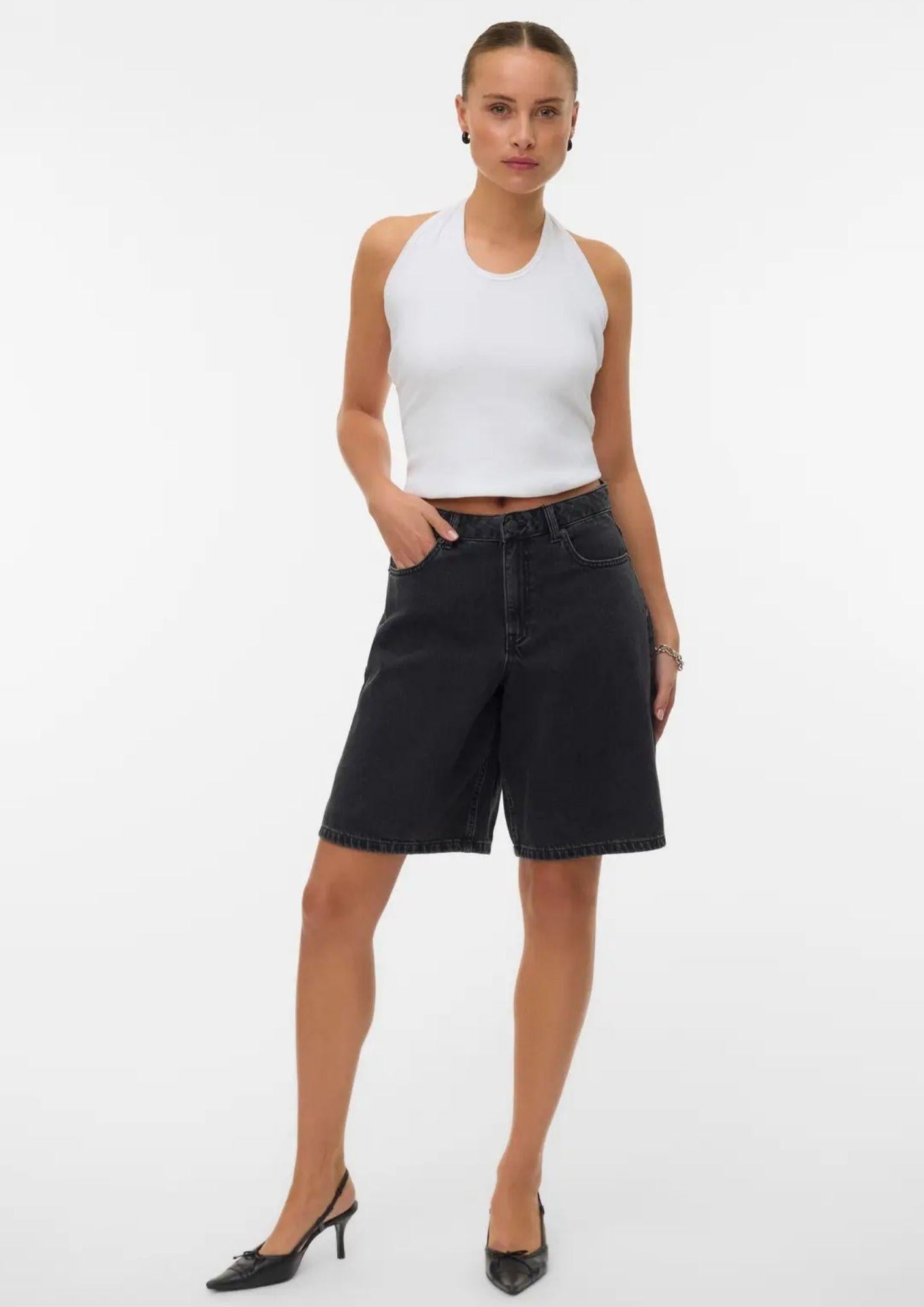 Vero Moda Bermuda Donna Nero Denim 10342092 Black Denim VERO MODA 