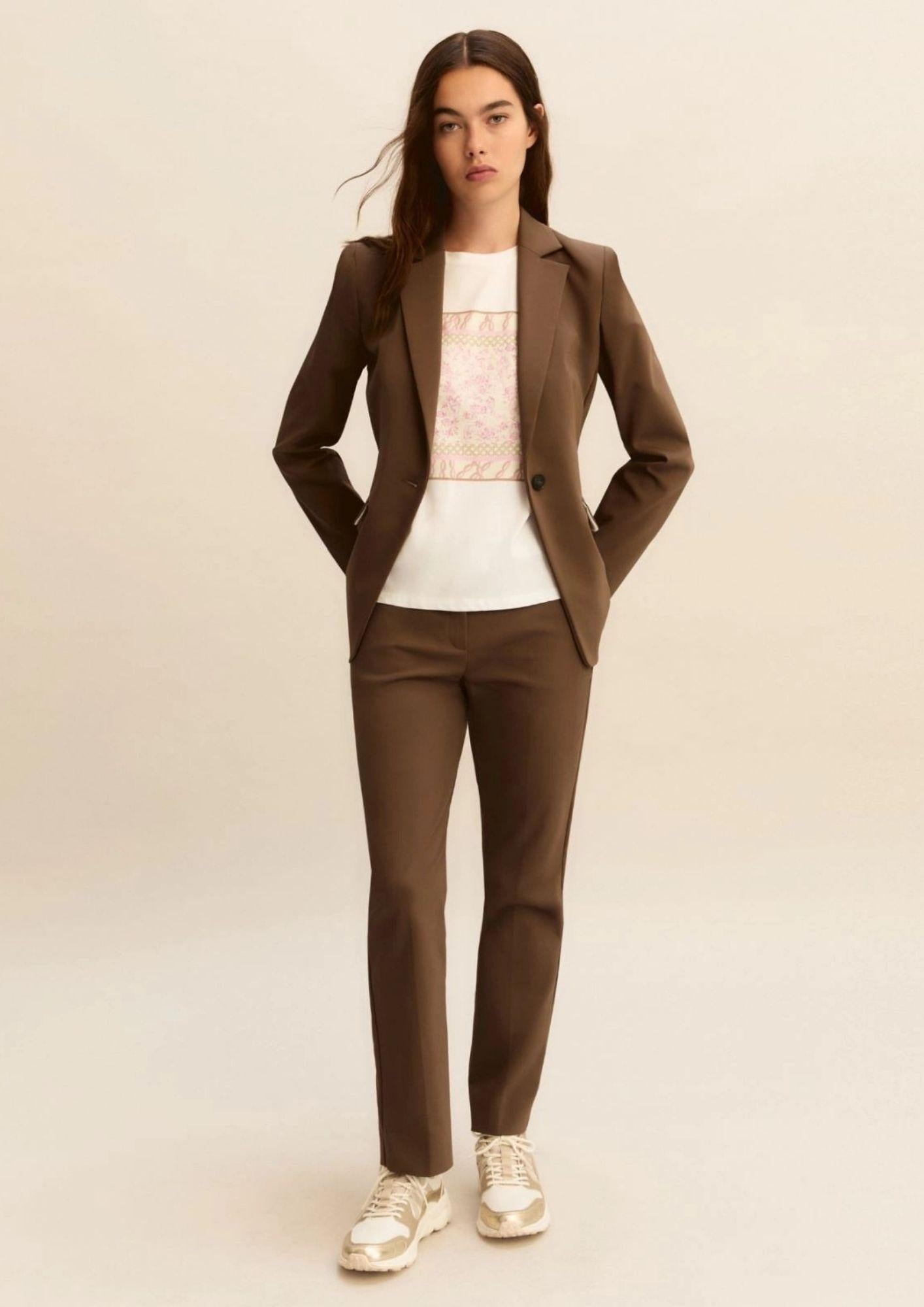 Emme Marella T-Shirt Donna Bianca Stampa Rosa Foulard 2615971051200 002 EMME MARELLA 